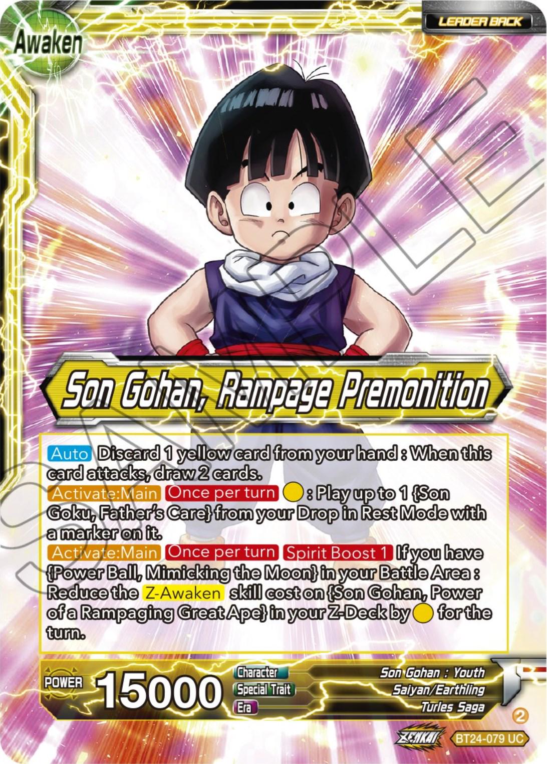 Son Gohan // Son Gohan, Rampage Premonition [Foil] BT24-079