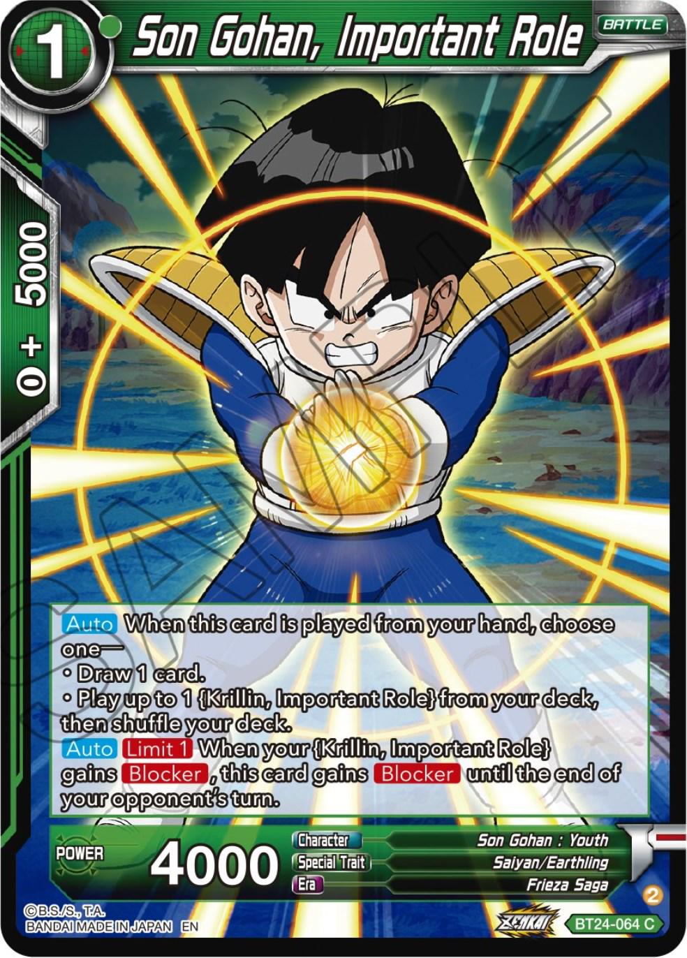 Son Gohan, Important Role BT24-064