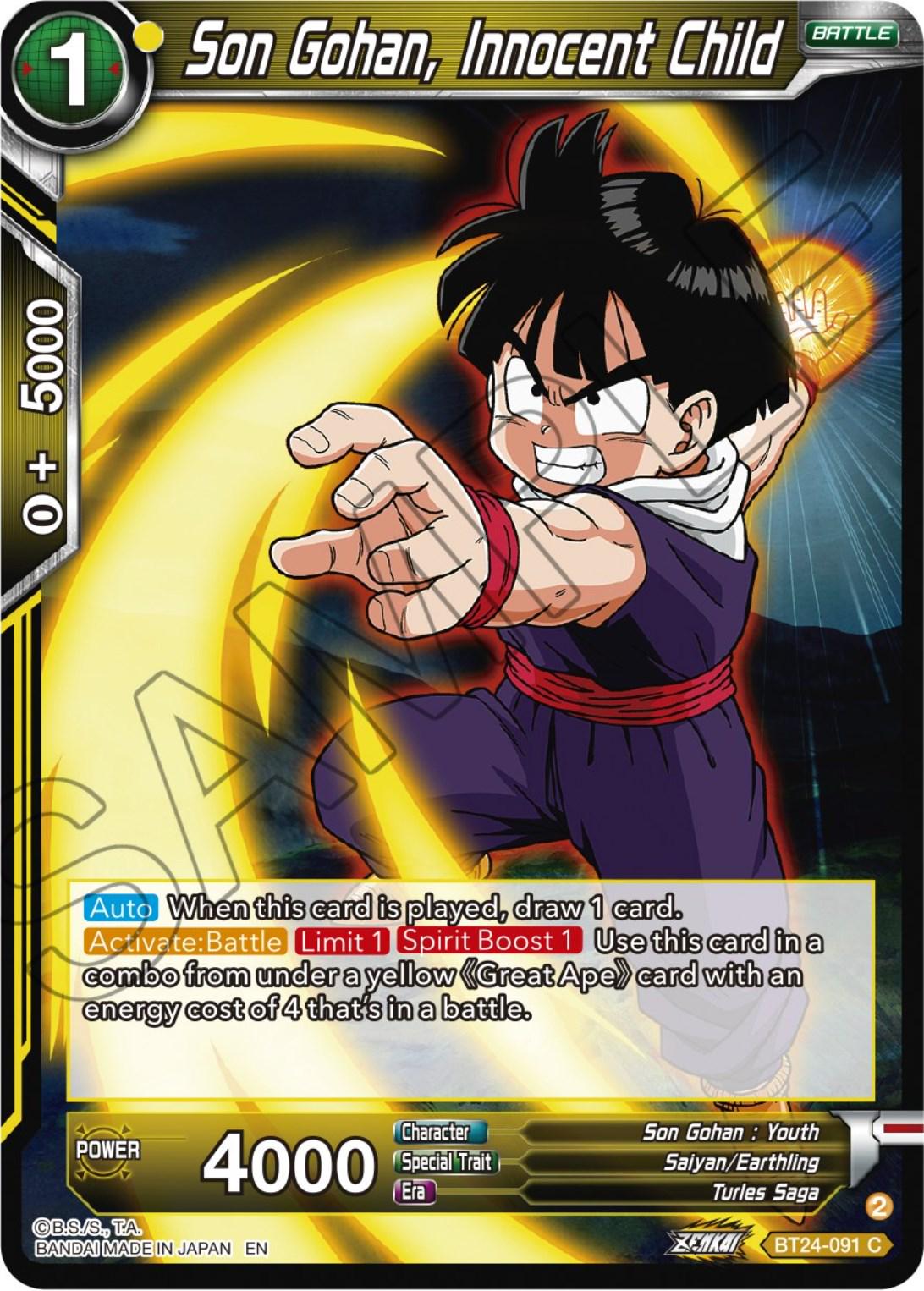 Son Gohan, Innocent Child BT24-091