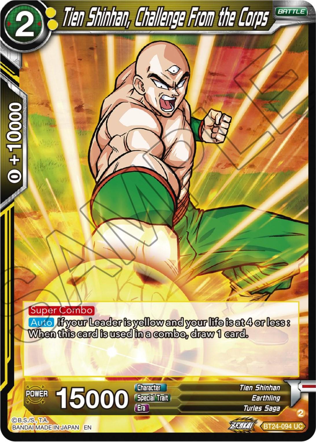 Tien Shinhan, Challenge From the Corps BT24-094