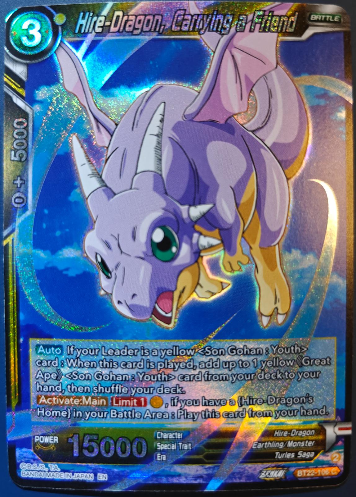 Hire-Dragon, Carrying A Friend [Foil] BT22-106