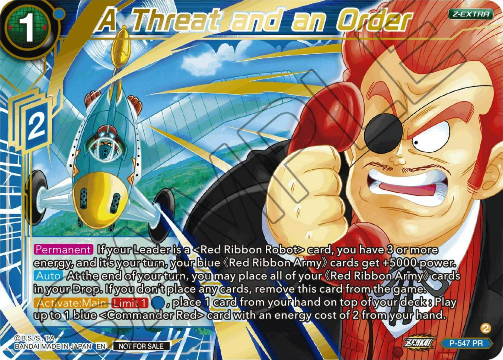 A Threat and an Order P-547