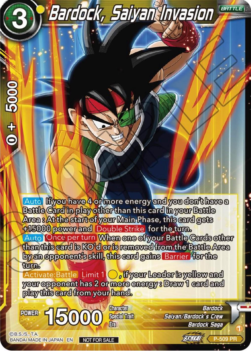 Bardock, Saiyan Invasion P-509