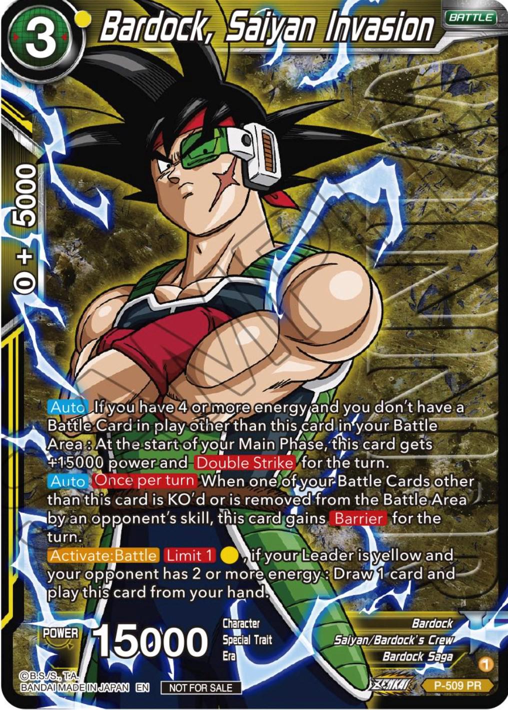 Bardock, Saiyan Invasion [Winner Foil] P-509