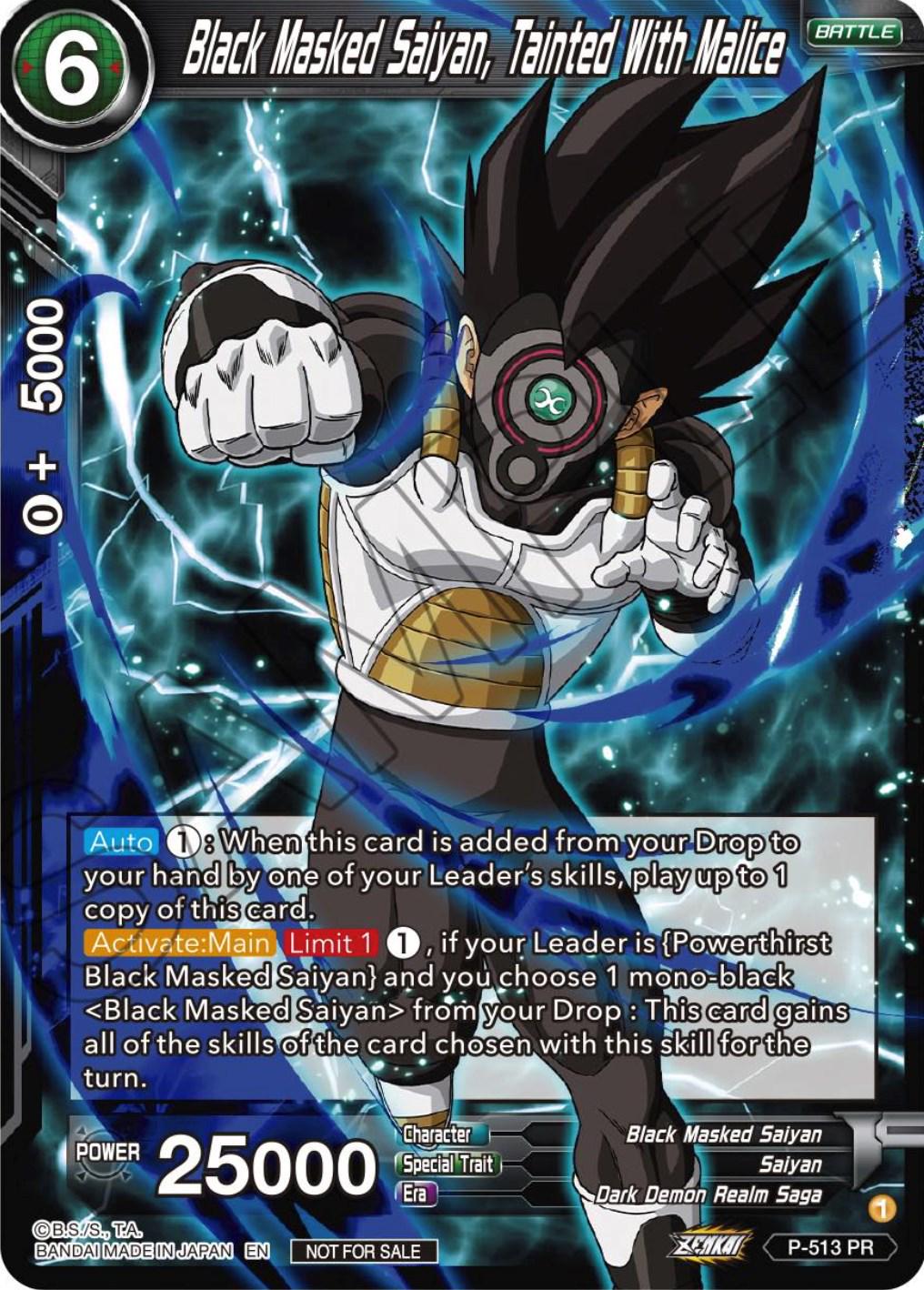 Black Masked Saiyan, Tainted With Malice P-513