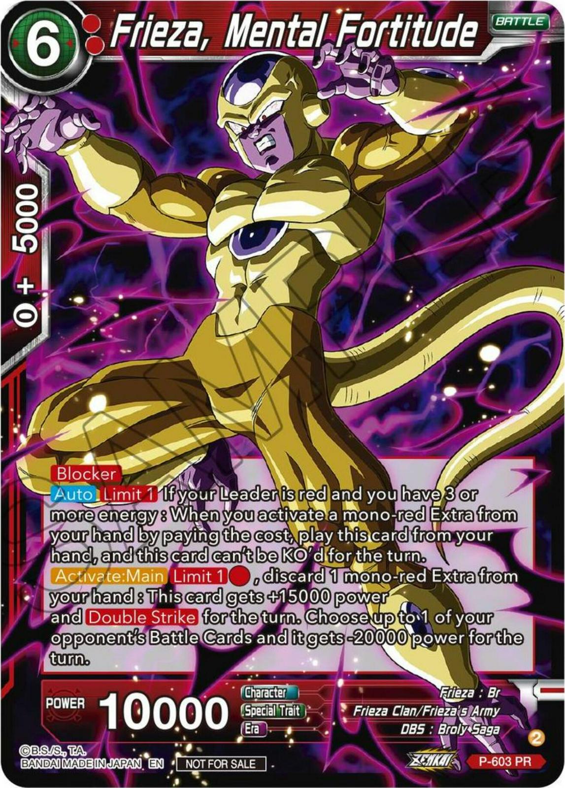 Frieza, Mental Fortitude P-603