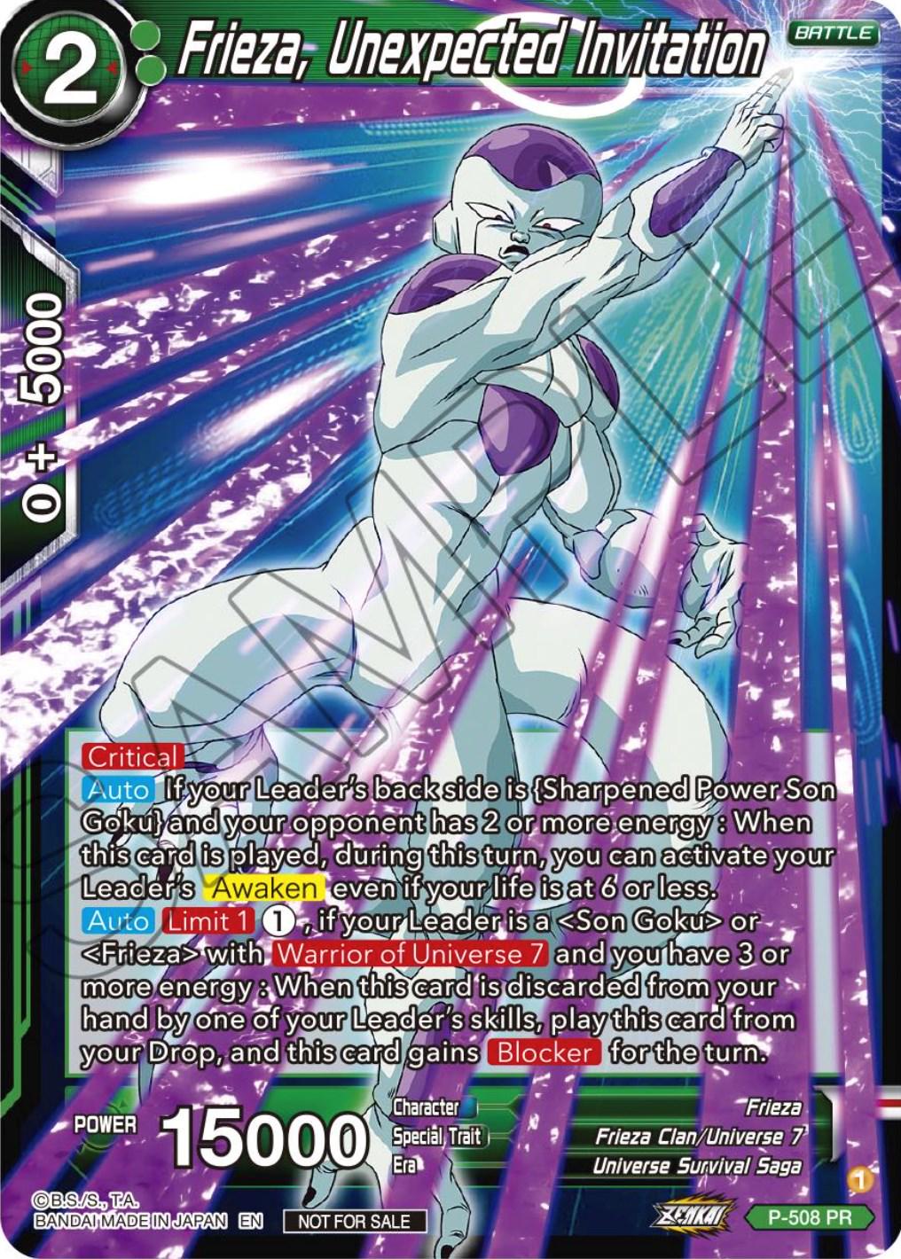Frieza, Unexpected Invitation P-508