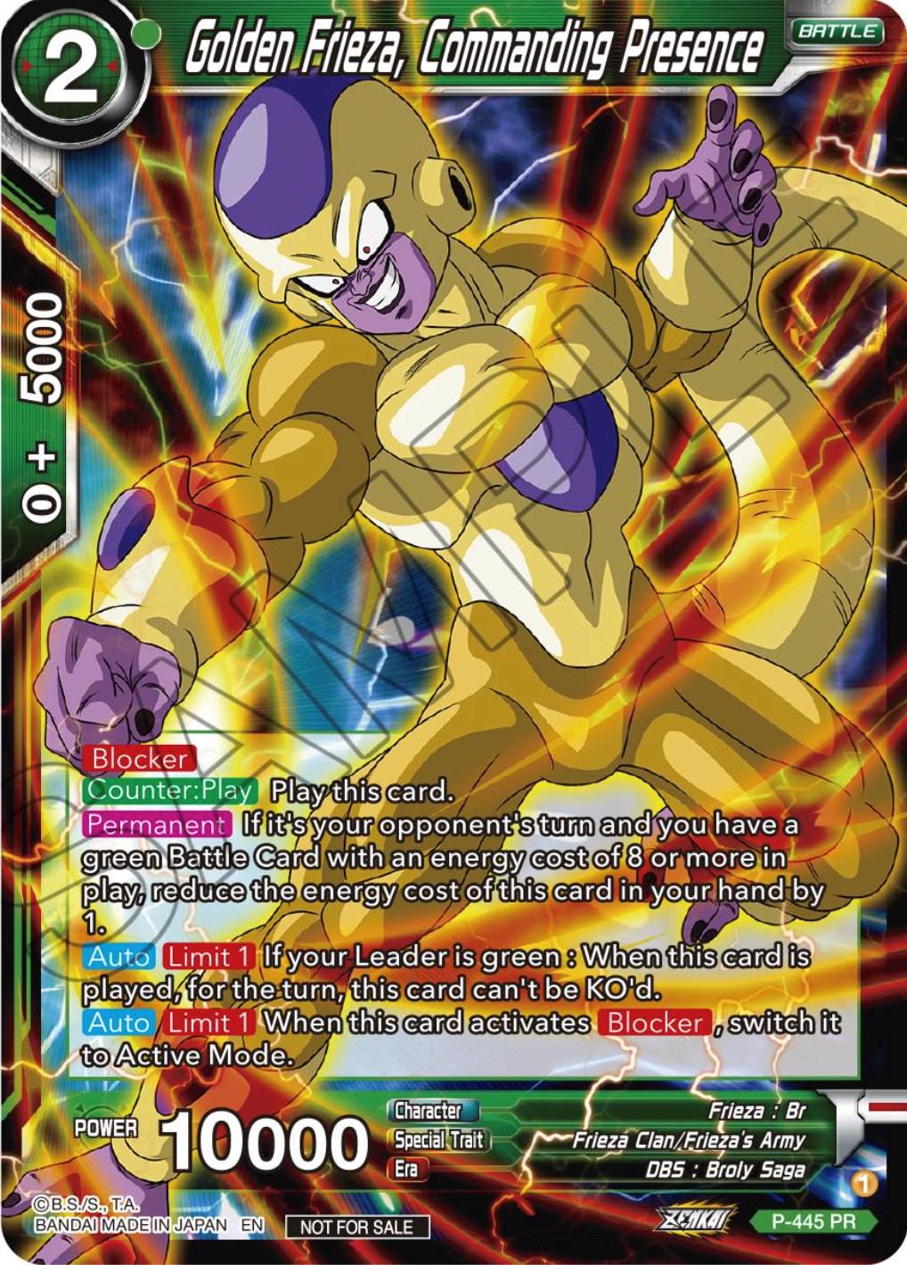 Golden Frieza, Commanding Presence P-445
