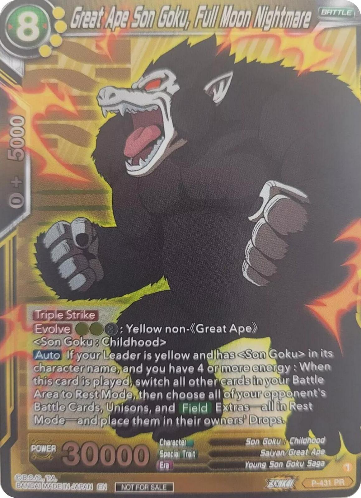 Great Ape Son Goku, Full Moon Nightmare P-431
