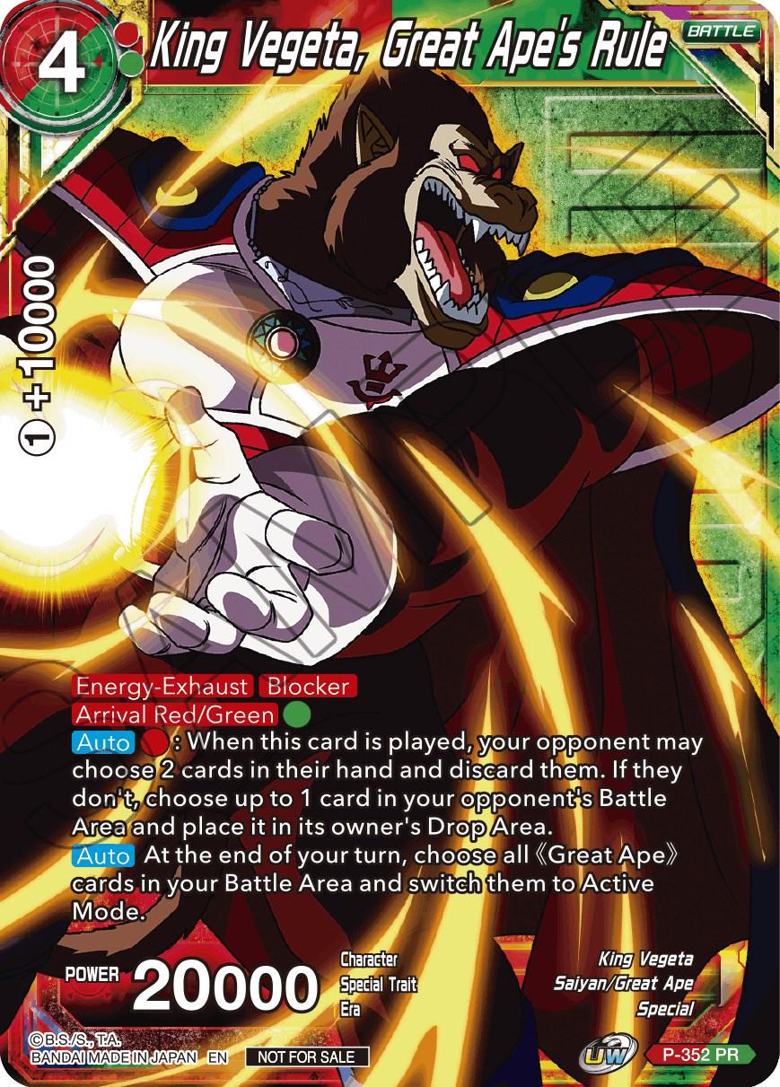 King Vegeta, Great Ape's Rule [Winner Stamped Foil] P-352