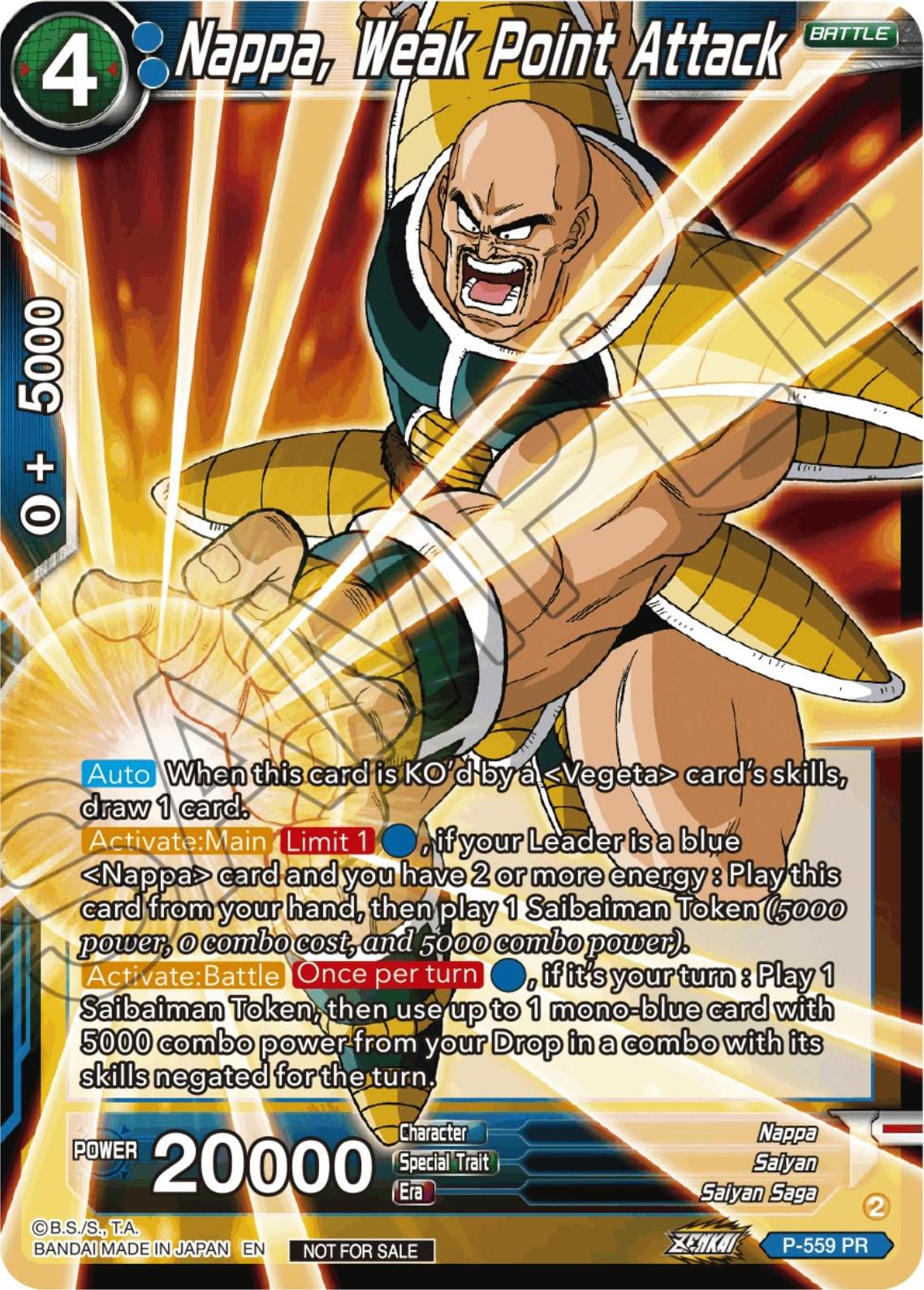 Nappa, Weak Point Attack P-559