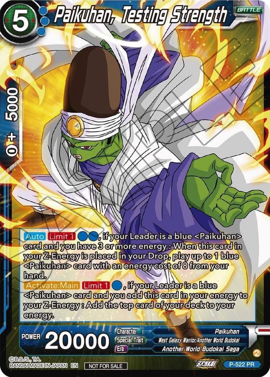 Paikuhan, Testing Strength P-522