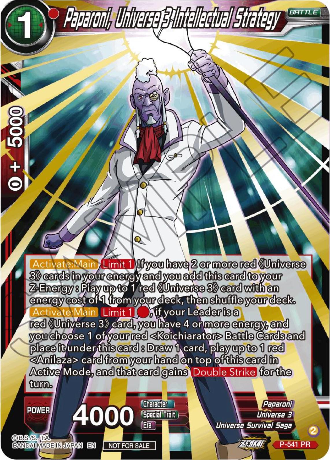 Paparoni, Universe 3 Intellectual Strategy P-541