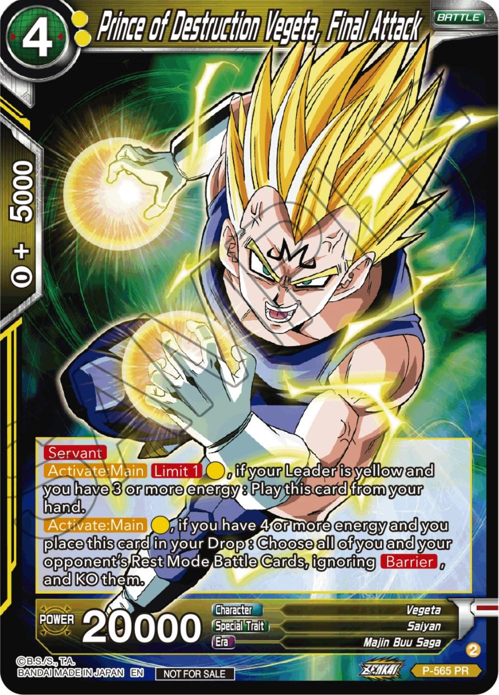 Prince of Destrcution Vegeta, Final Attack P-565