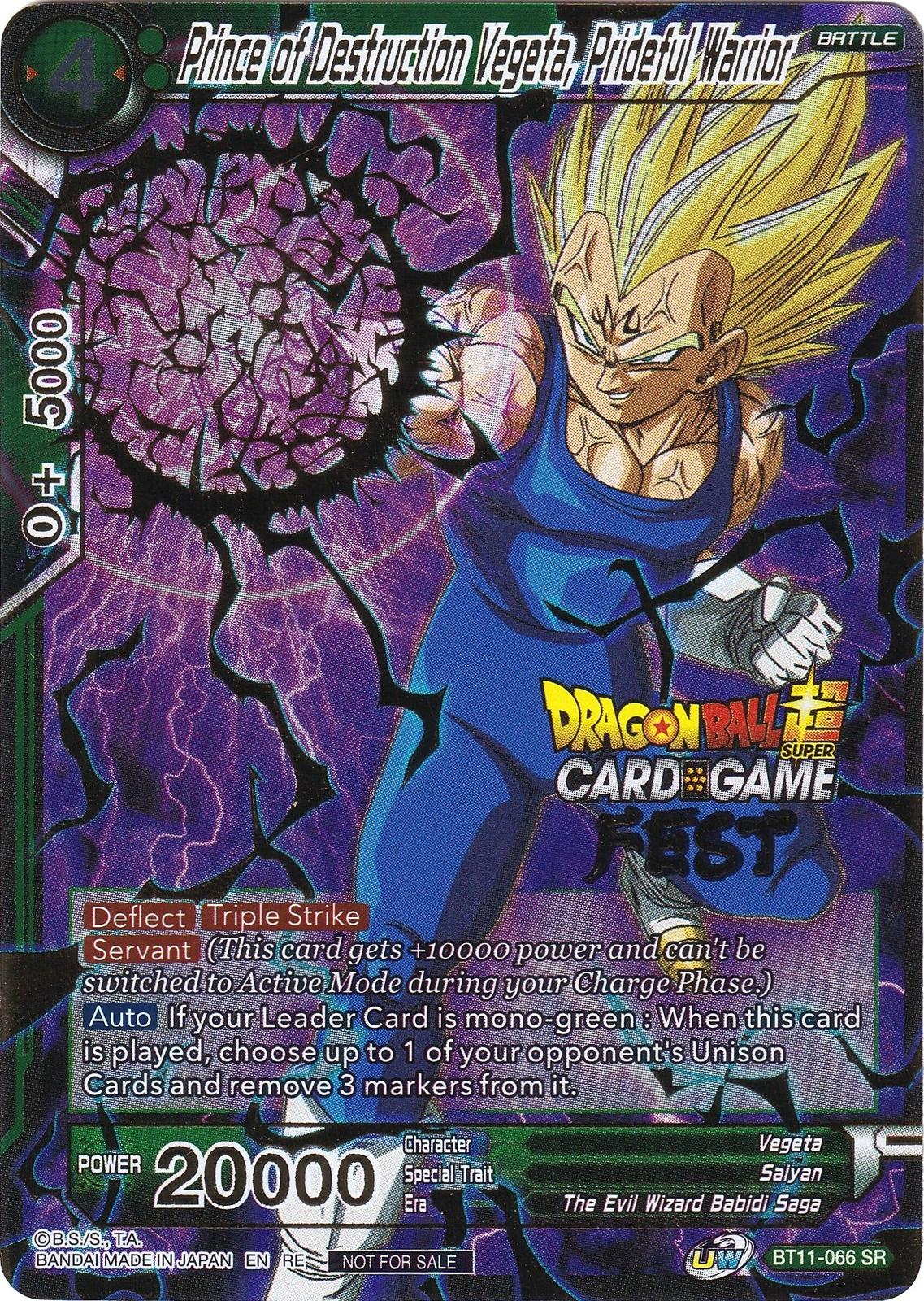 Prince of Destruction Vegeta, Prideful Warrior BT11-066