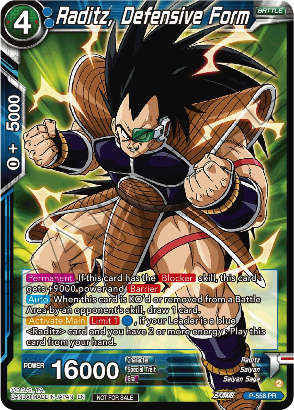 Raditz, Defensive Form P-558