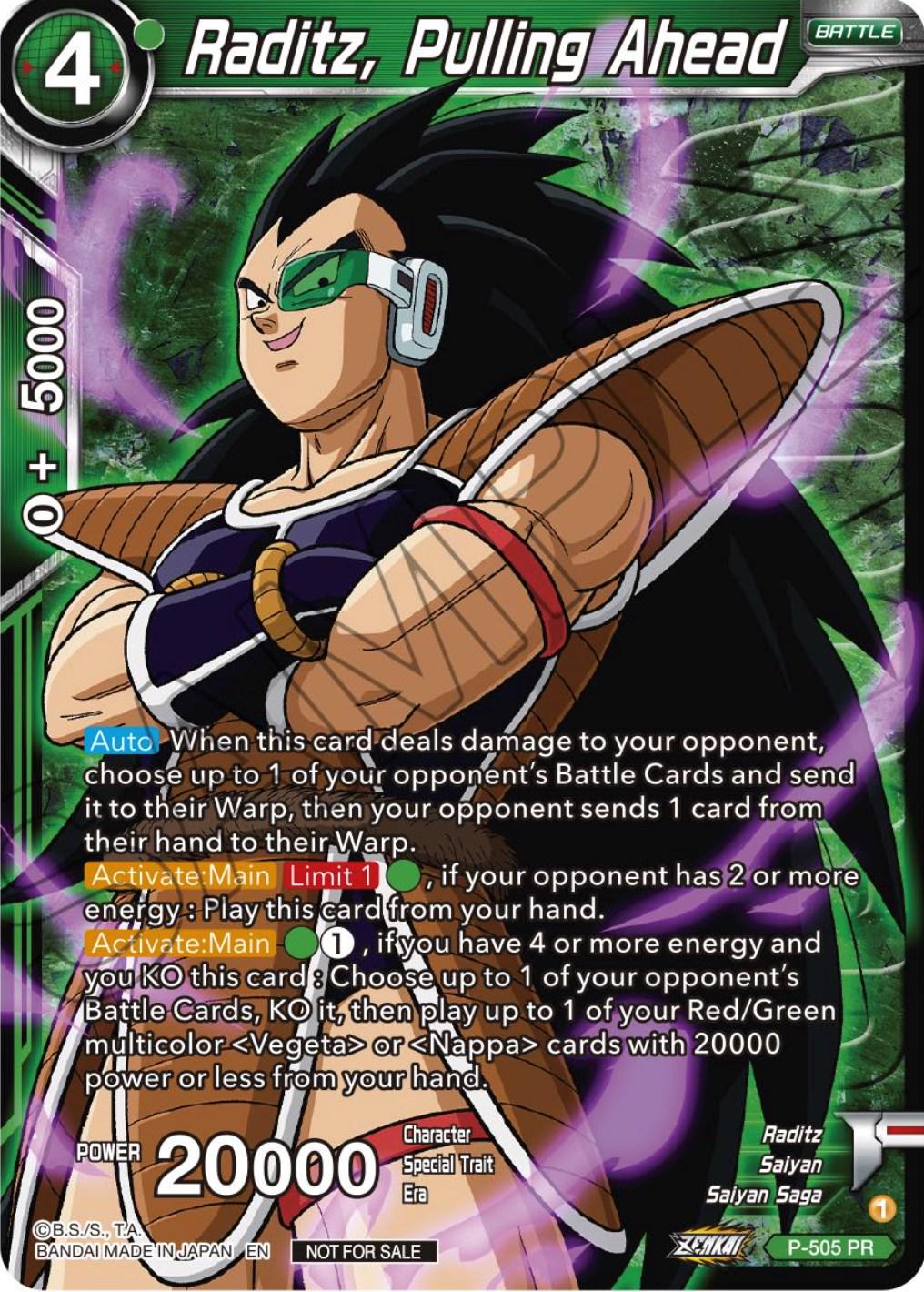 Raditz, Pulling Ahead [Winner Foil] P-505