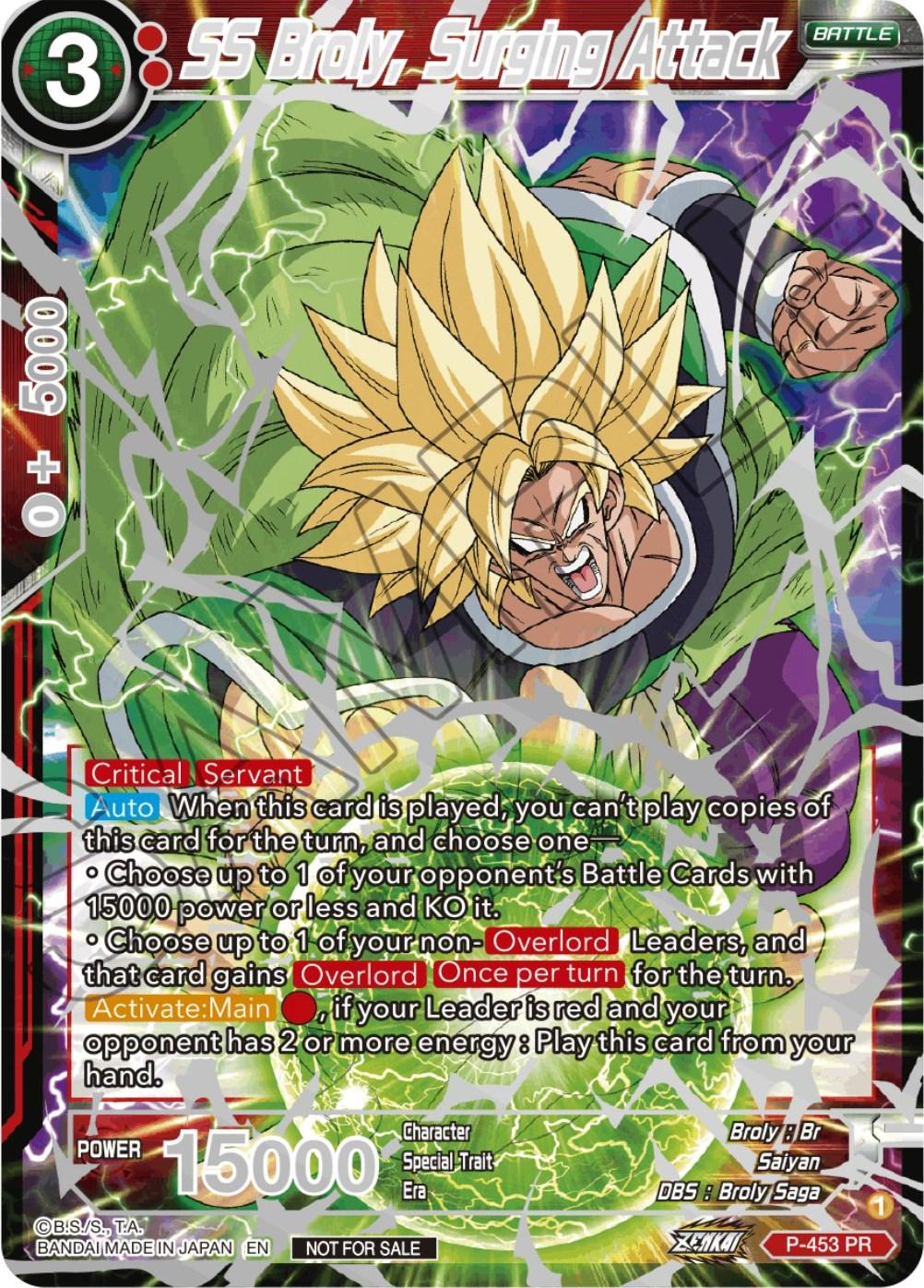 SS Broly, Surging Attack [Alternate Art] P-453