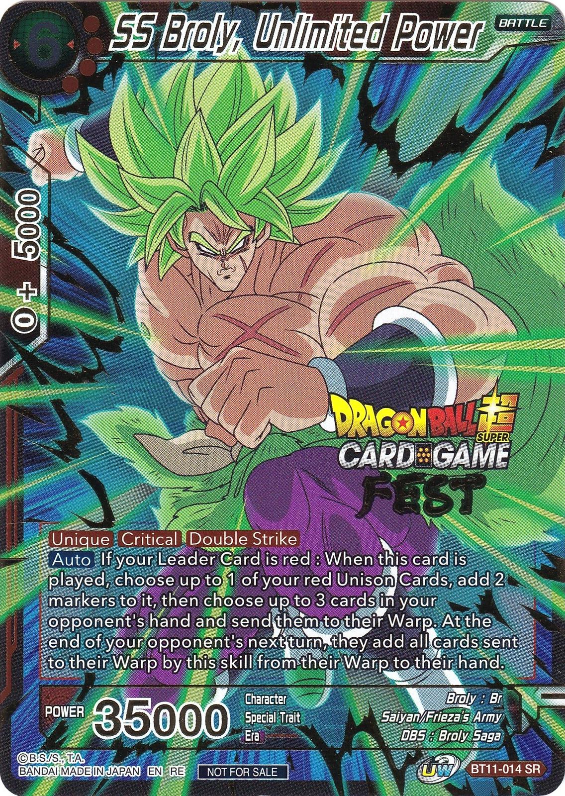 SS Broly, Unlimited Power BT11-014