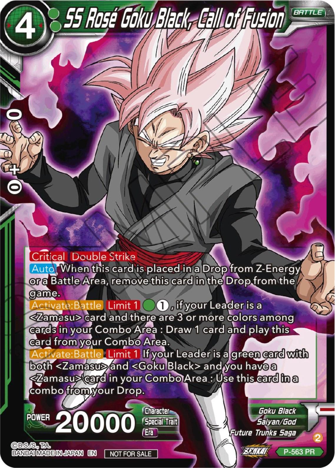 SS Rose Goku Black, Call of Fusion P-563
