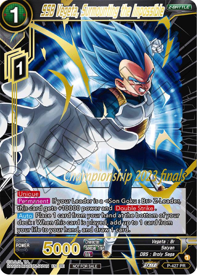 SSB Vegeta, Surmounting the Impossible P-427