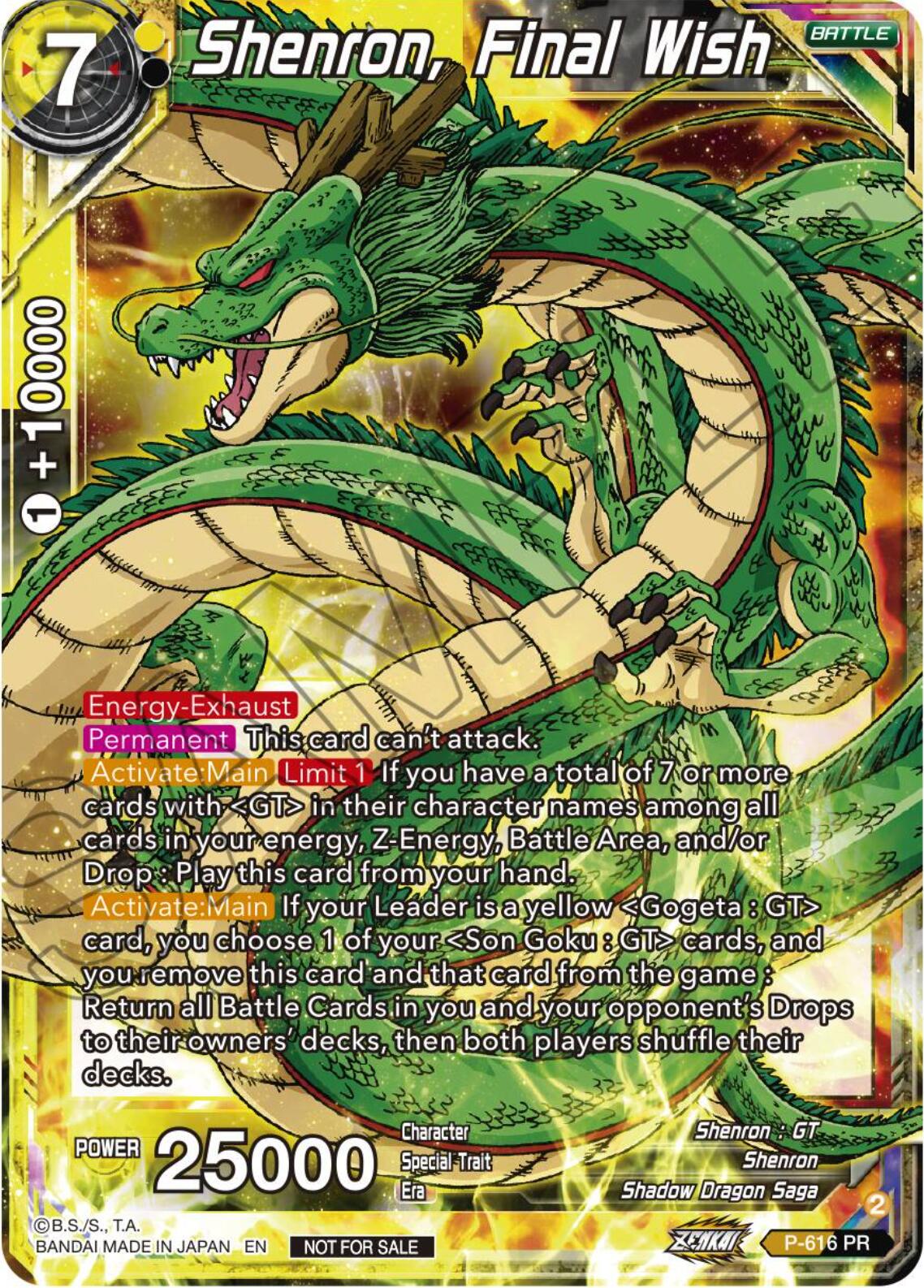 Shenron, Final Wish P-616