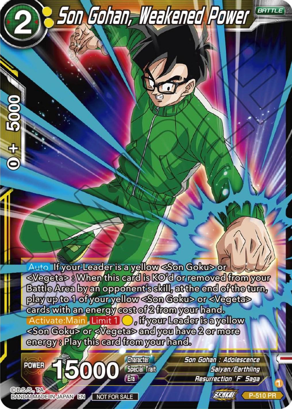Son Gohan, Weakened Power P-510