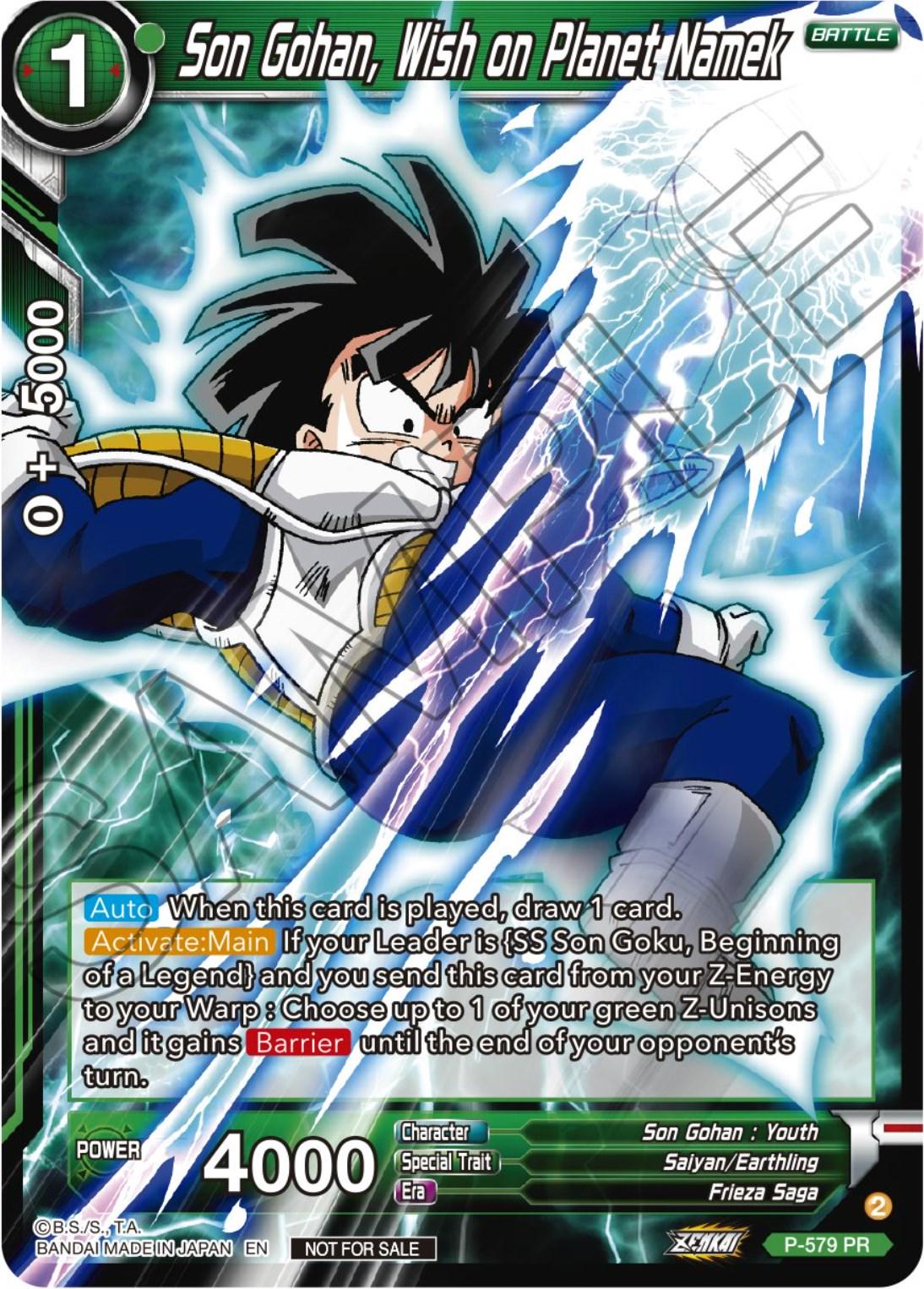 Son Gohan, Wish on Planet Namek P-579