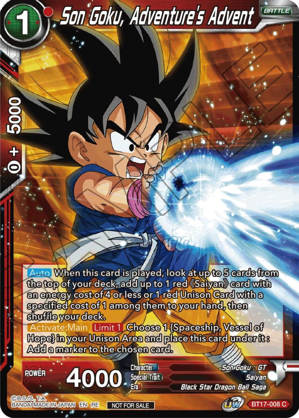 Son Goku, Adventure's Advent BT17-008