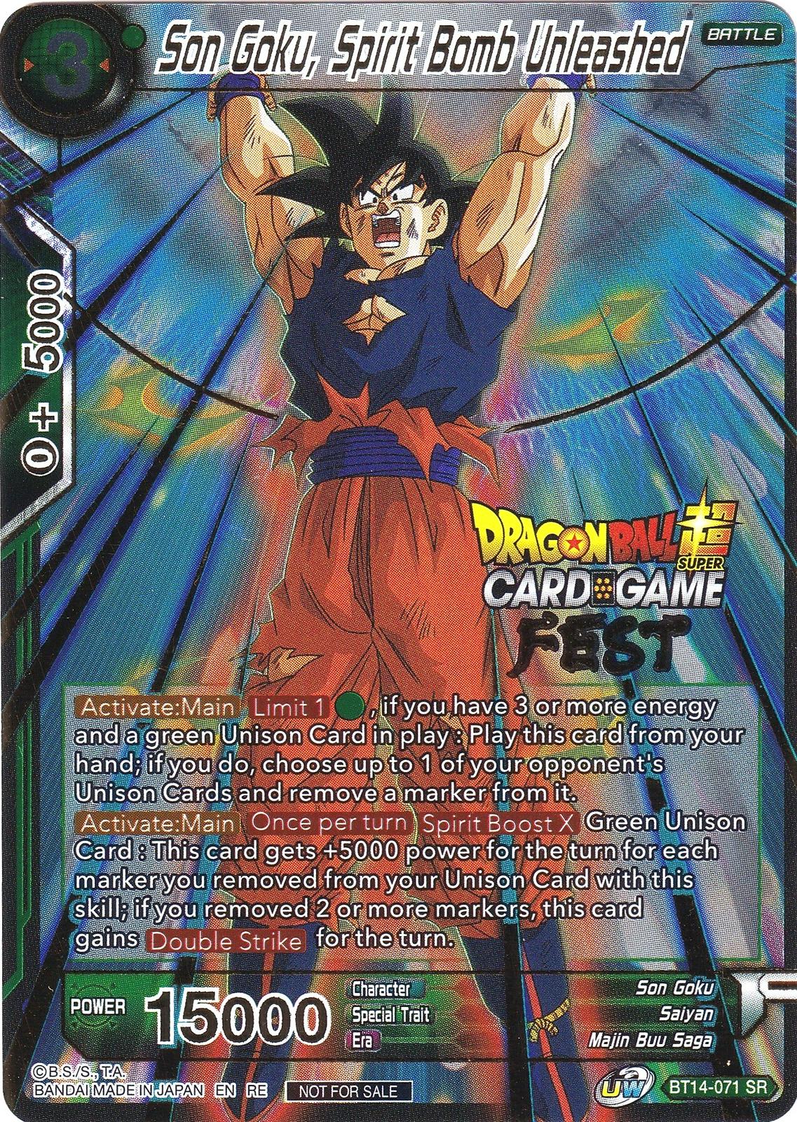 Son Goku, Spirit Bomb Unleashed BT14-071
