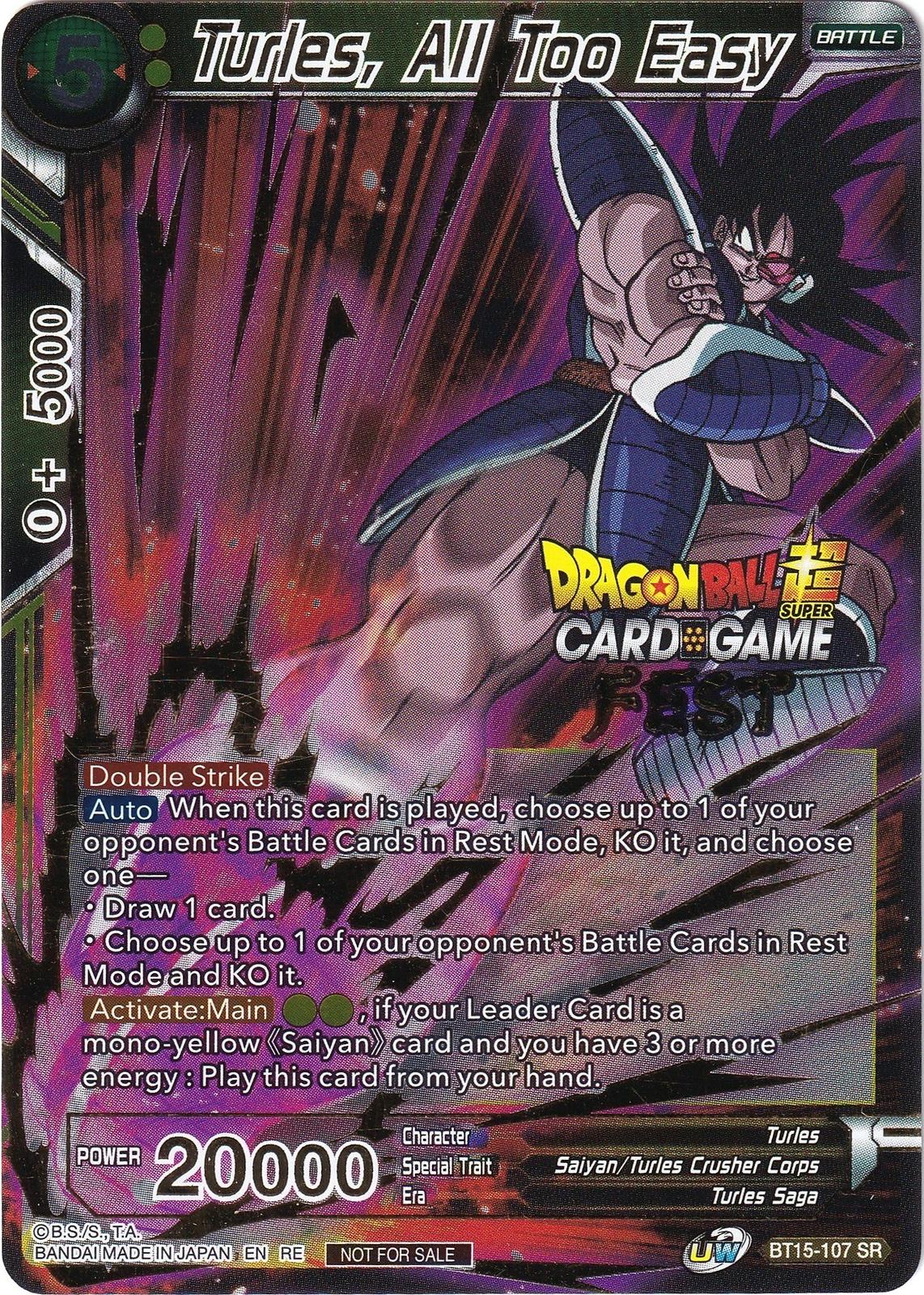 Turles, All Too Easy BT15-107
