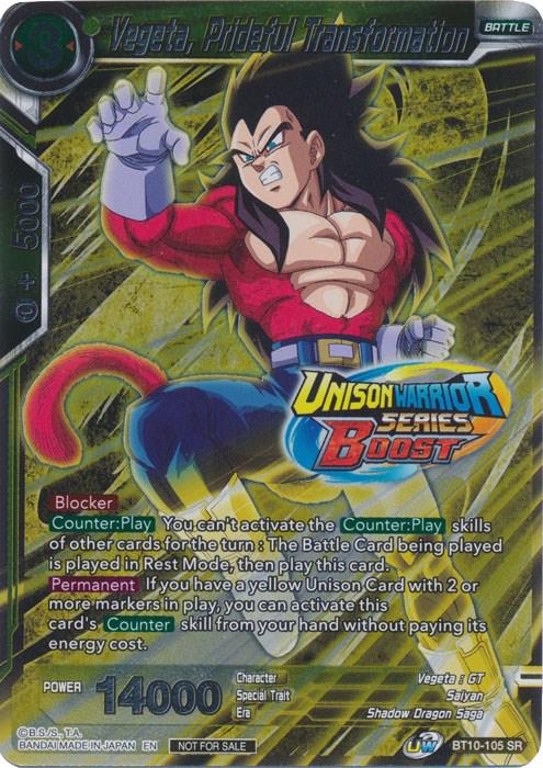 Vegeta, Prideful Transformation BT10-105
