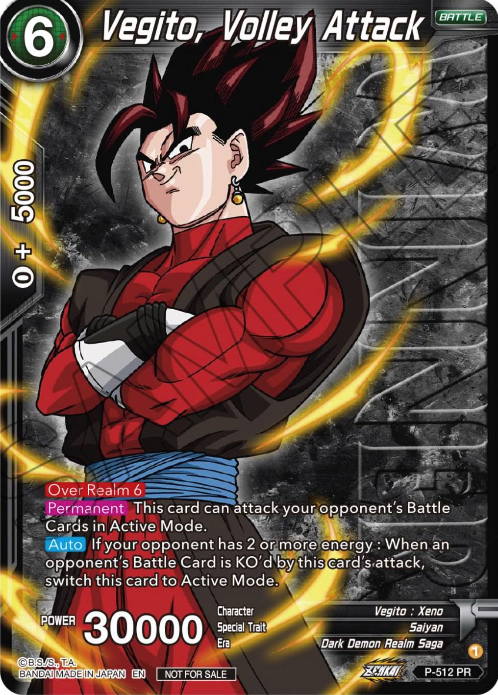 Vegito, Volley Attack [Winner Foil] P-512