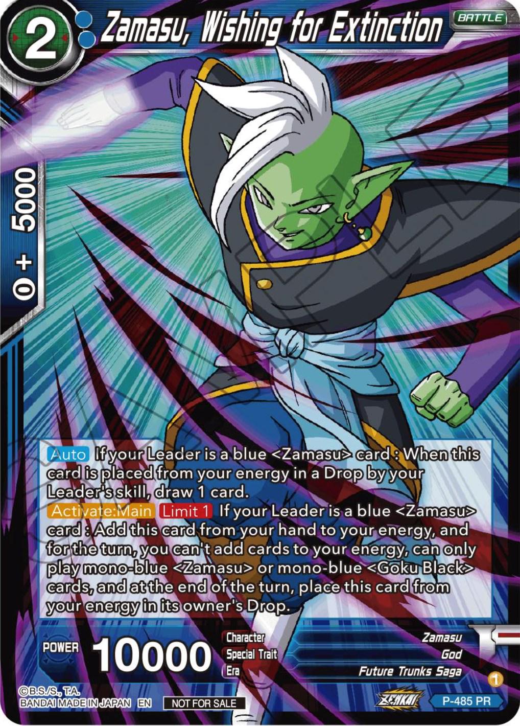 Zamasu, Wishing for Extinction P-485