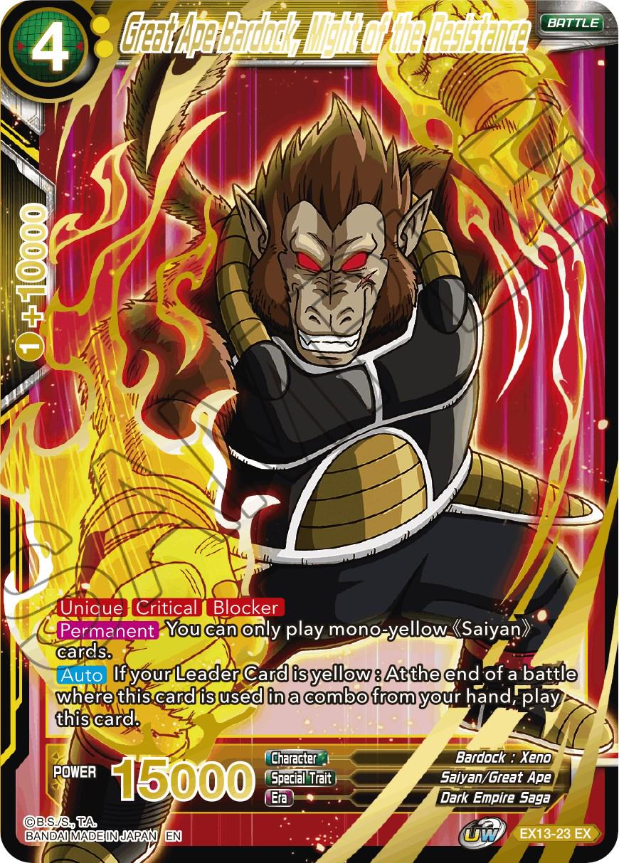 Great Ape Bardock, Might of the Resistance EX13-23