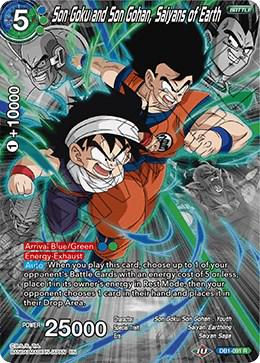 Son Goku and Son Gohan, Saiyans of Earth [Alternate Art] DB1-091