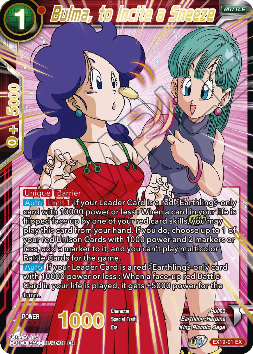 Bulma, to Incite a Sneeze EX19-01