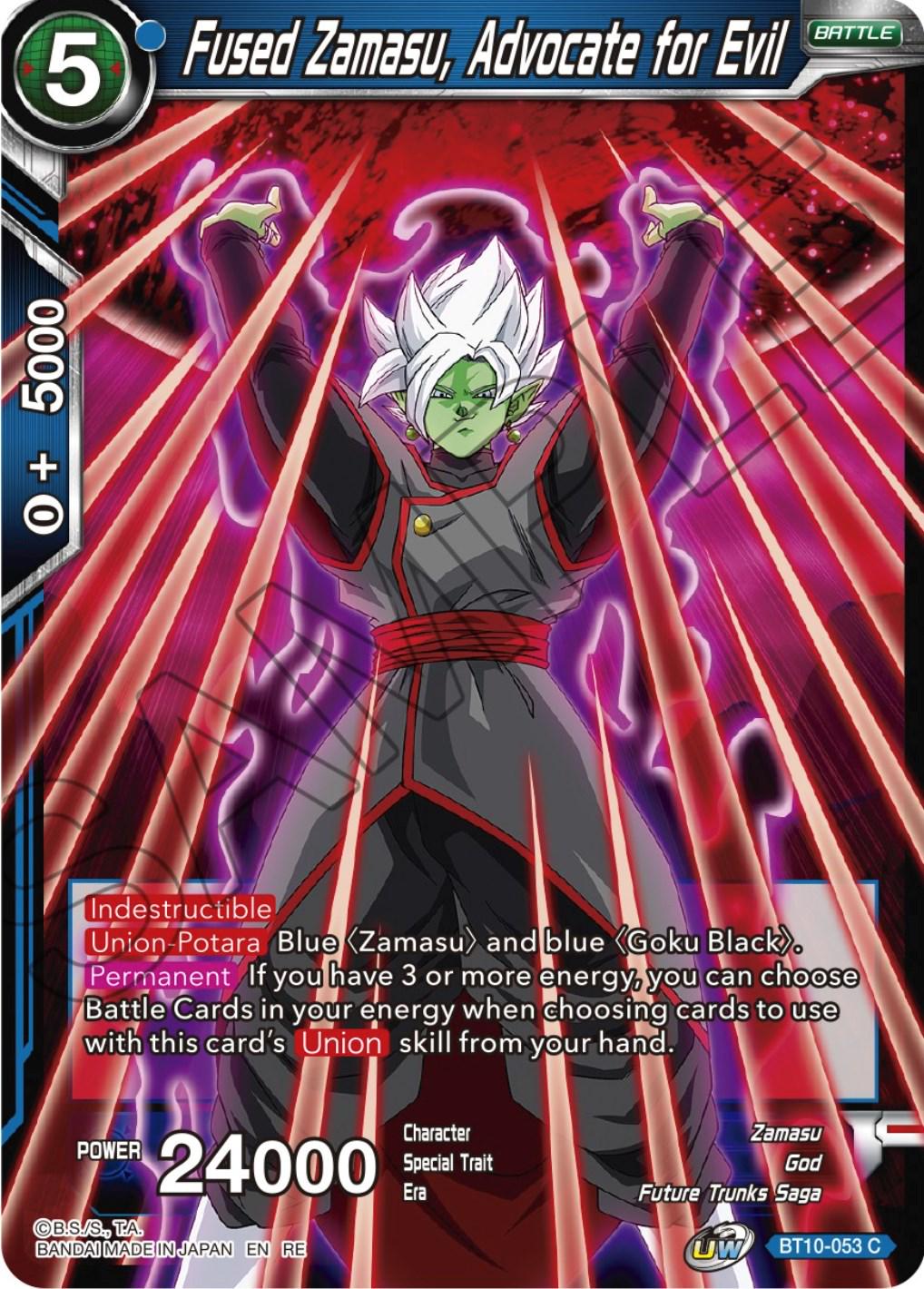Fused Zamasu, Advocate for Evil BT10-053