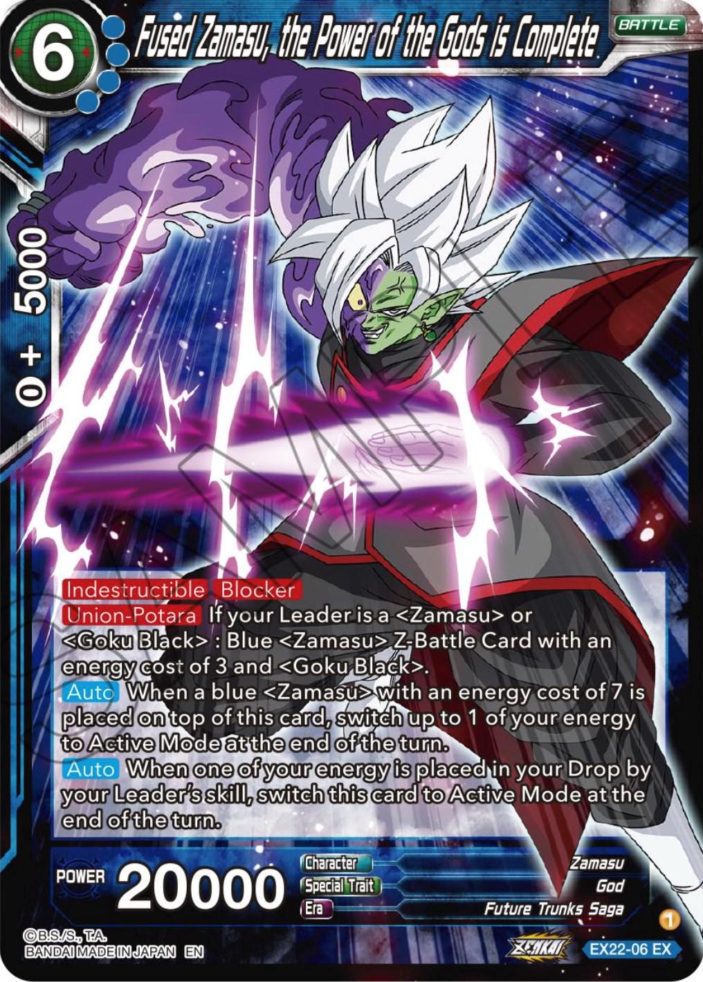 Fused Zamasu, the Power of the Gods is Complete EX22-06