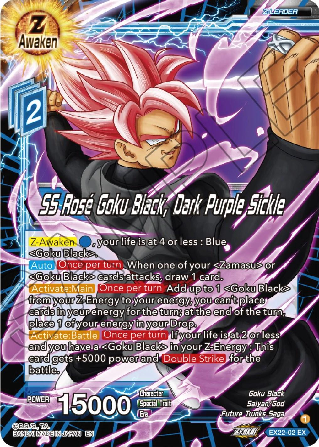 SS Rose Goku Black, Dark Purple Sickle EX22-02