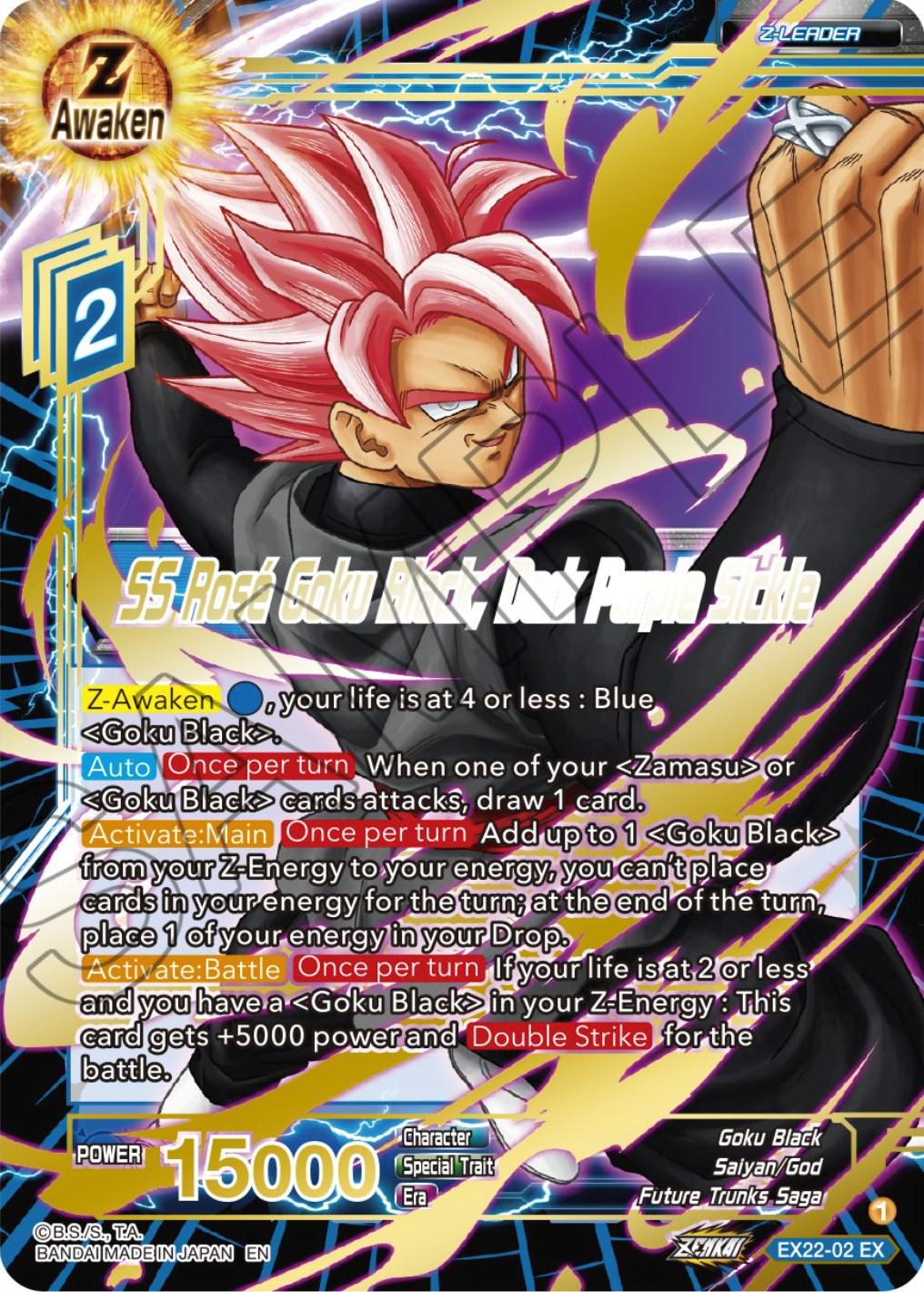 SS Rose Goku Black, Dark Purple Sickle [Gold Stamped Foil] EX22-02