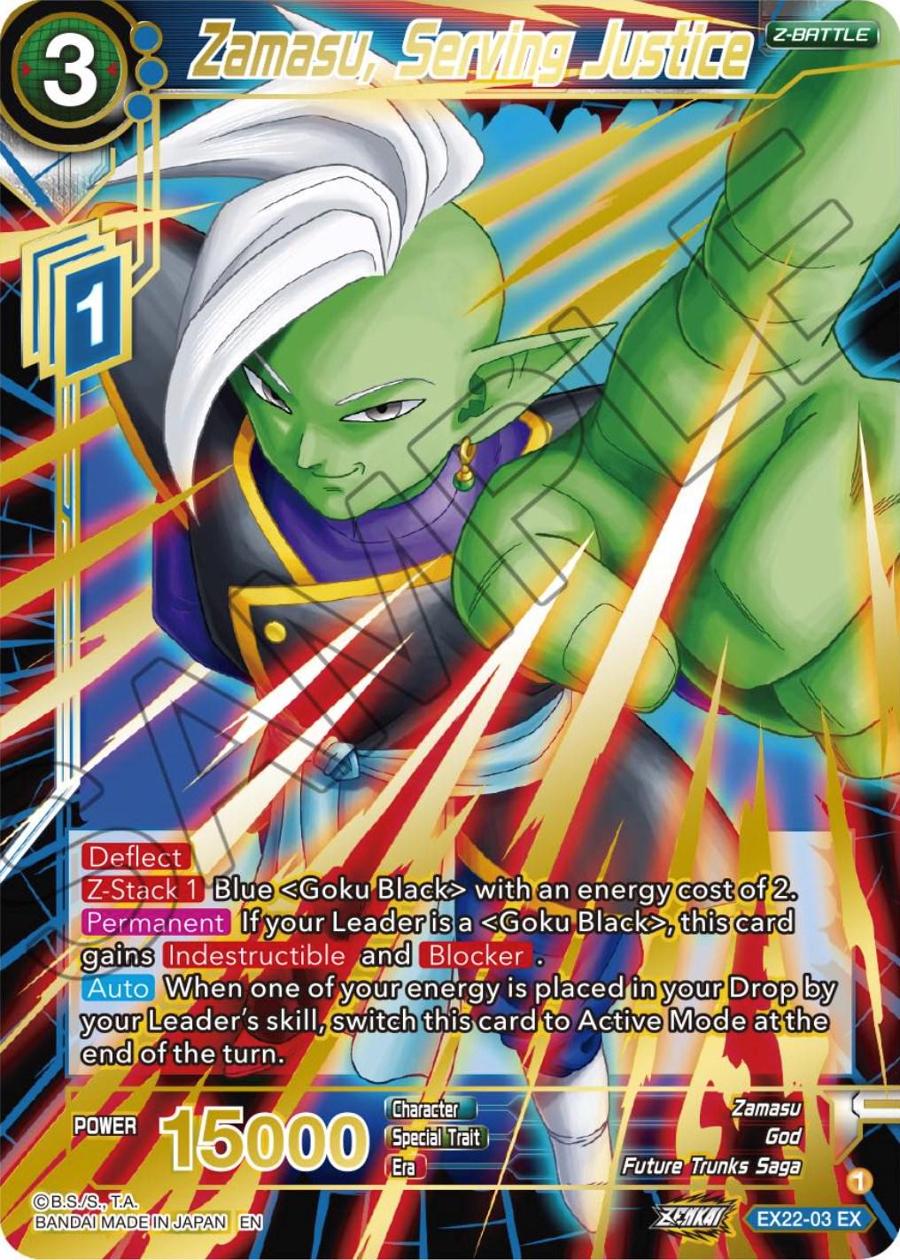 Zamasu, Serving Justice [Gold Stamped Foil] EX22-03