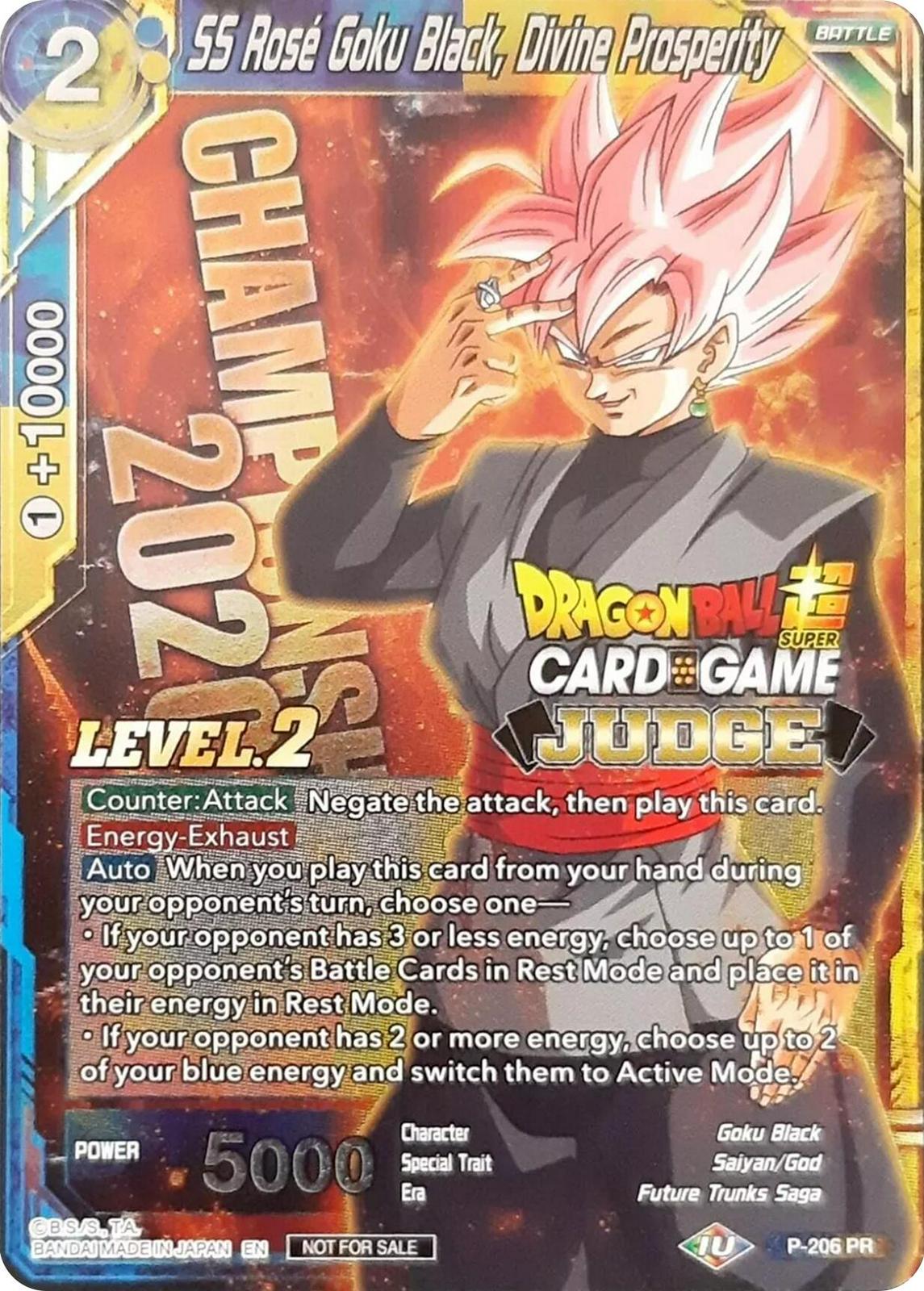 SS Rose Goku Black, Divine Prosperity [Level 2 Foil] P-206