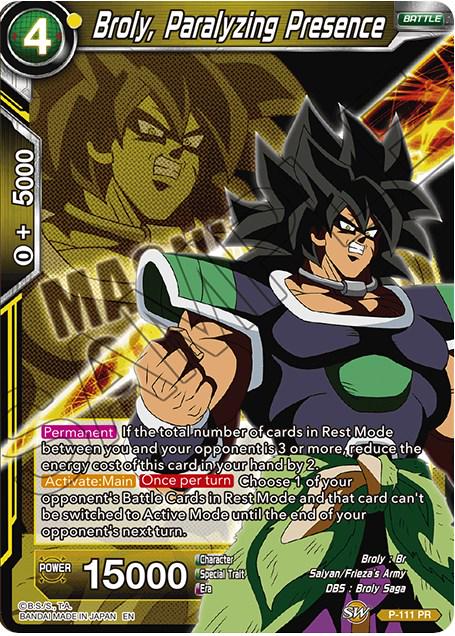 Broly, Paralyzing Presence P-111