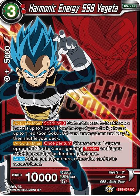 Harmonic Energy SSB Vegeta BT6-007