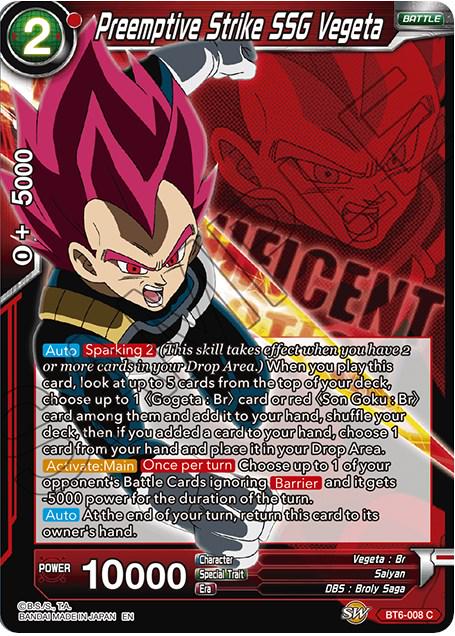 Preemptive Strike SSG Vegeta BT6-008