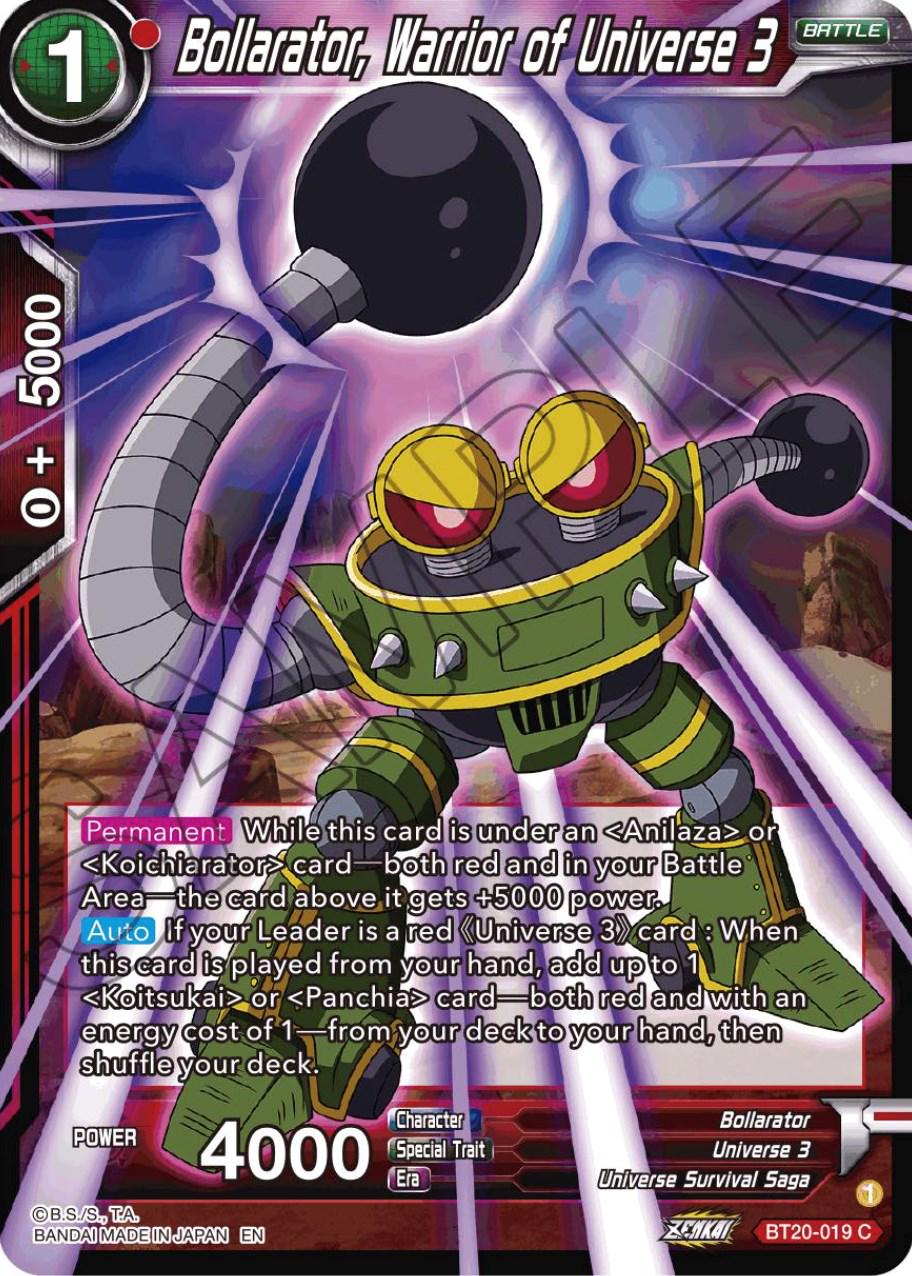 Bollarator, Warrior of Universe 3 BT20-019