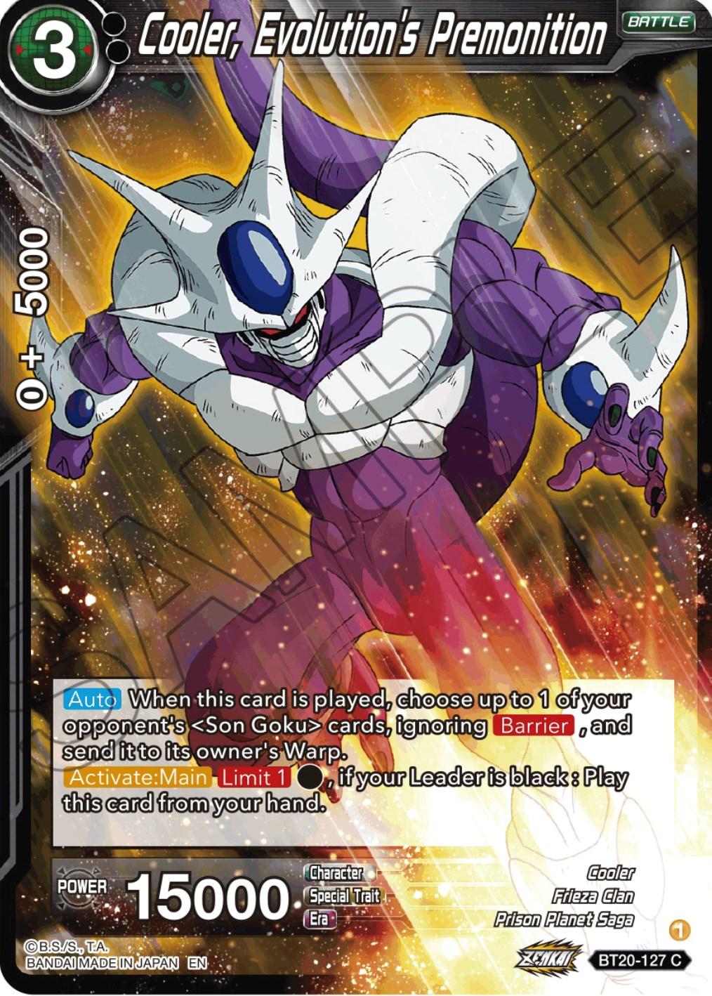 Cooler, Evolution's Premonition BT20-127