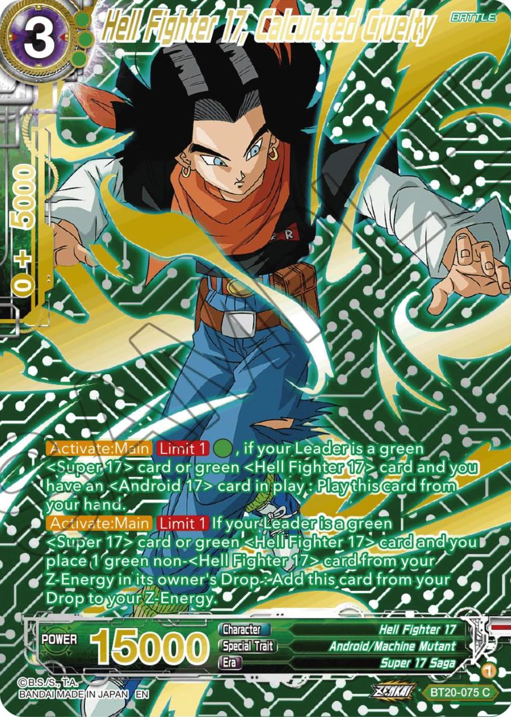 Hell Fighter 17, Calculated Cruelty [Gold Stamped Foil] BT20-075