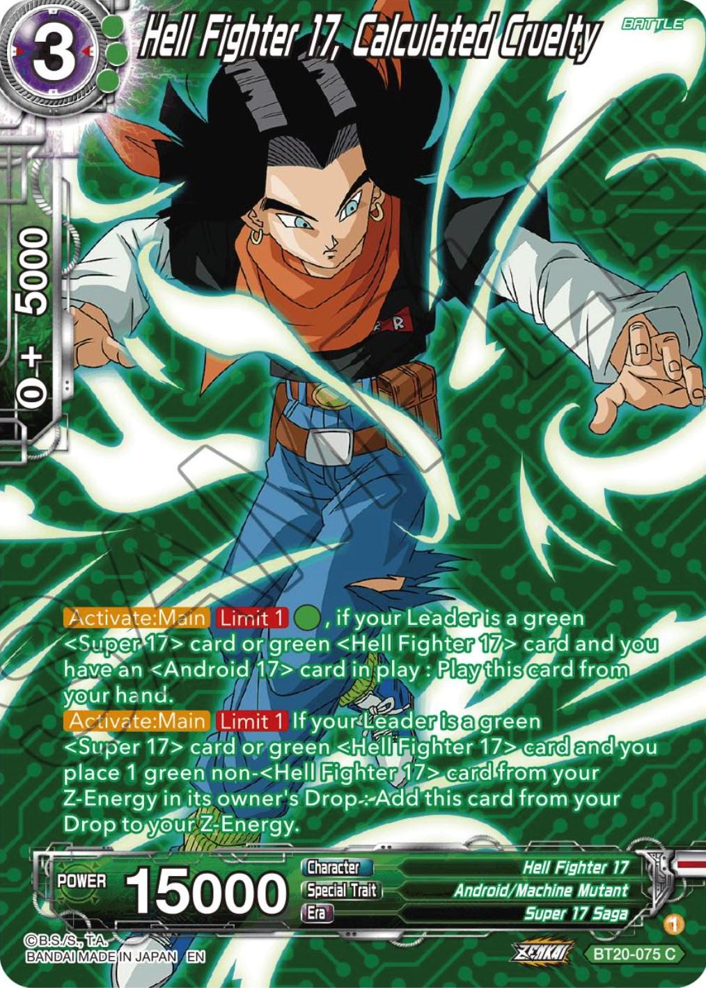 Hell Fighter 17, Calculated Cruelty [Silver Foil] BT20-075